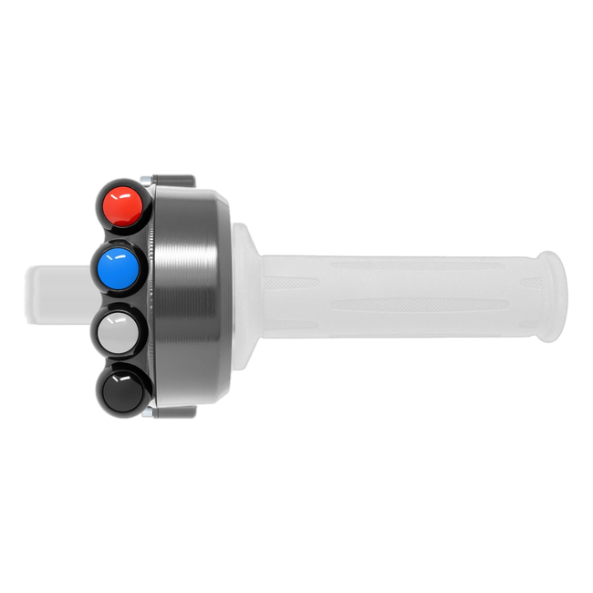 Gasgriffgehäuse mit integriertem Lenkerschalter JetPrime BMW S 1000 RR (15-18) JP CO BM008 – geschlossenes Gehäuse