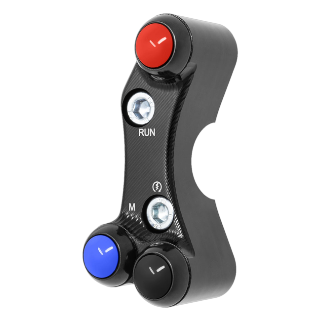 Lenkerschalter Superbike rechts JetPrime BMW M 1000 RR (20-26) JP SPDB 038M – für MoTeC-Dashboard, versetztes Lochbild