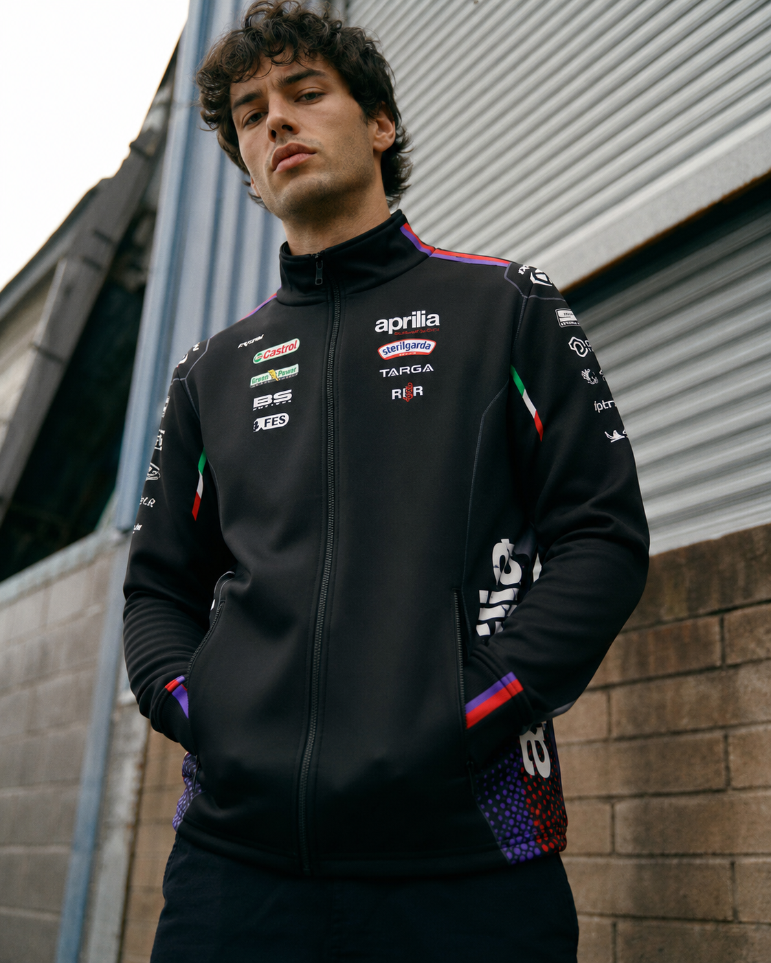 Aprilia Racing Team casaco com fecho Zip em sweat réplica 2026 para homem IXON 