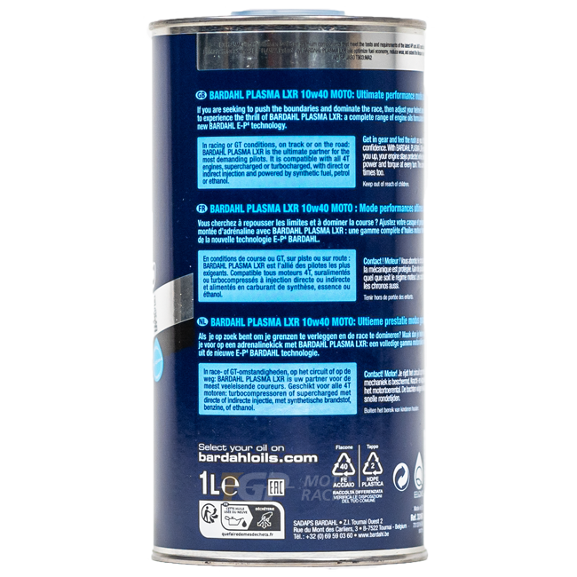 Bardahl 10W40 Plasma LXR - 1 Litro de Óleo Premium 