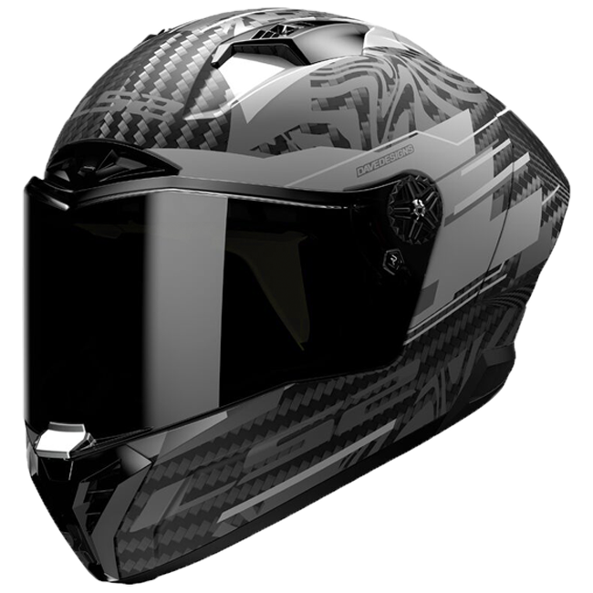 Capacete LS2 FF805 Thunder GP Aero Polar Matt Preto 168058965 