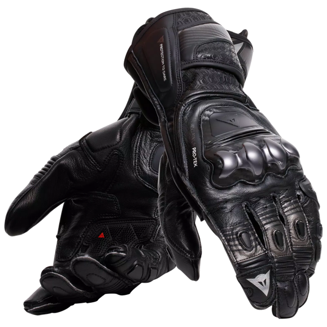 Luvas de couro de corrida Dainese Fiero para motocicleta | Homens | Preto | 201810002560400 