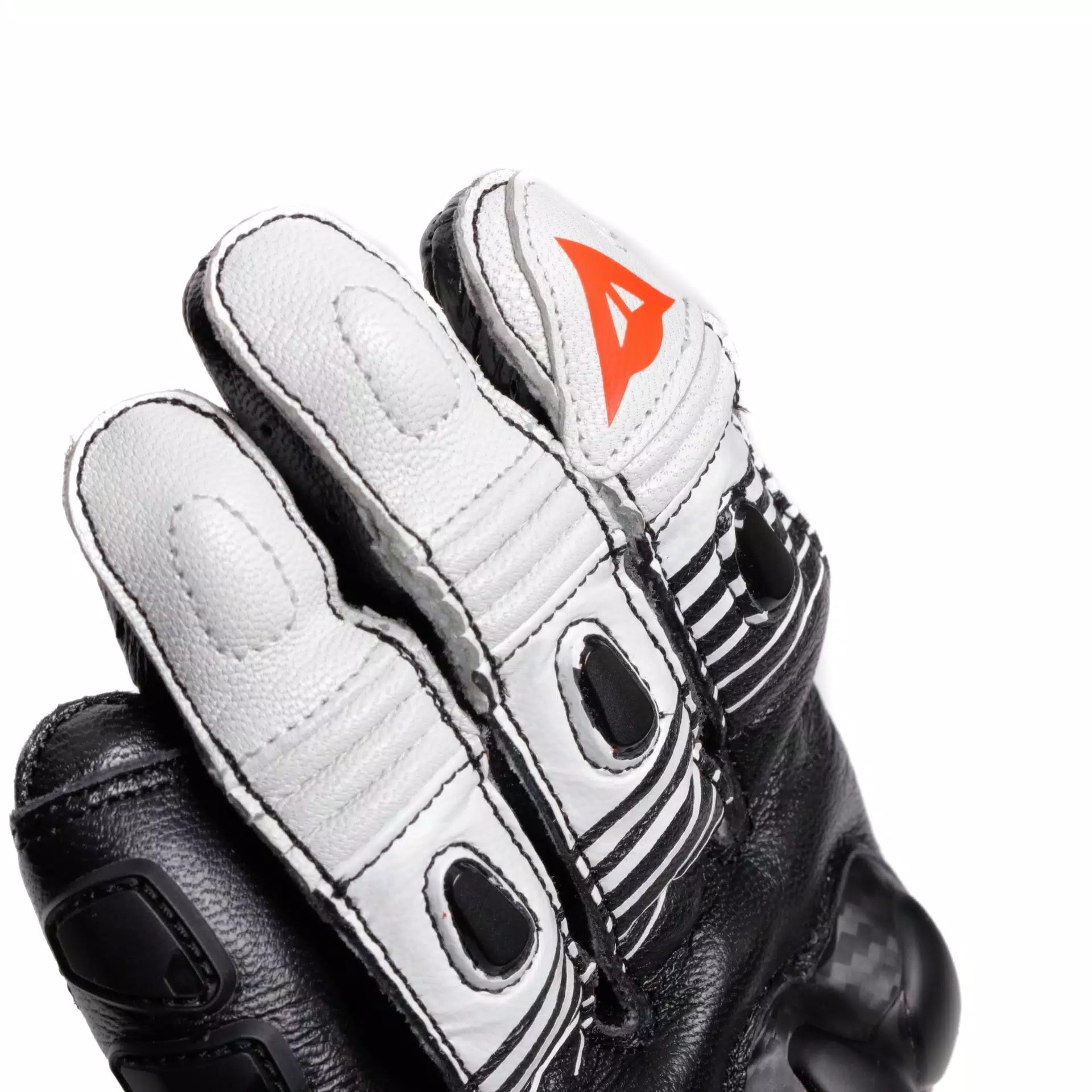 Luvas de pele Dainese Fiero Racing para motocicleta | Homem | Preto/Branco | 2018100025N3200 