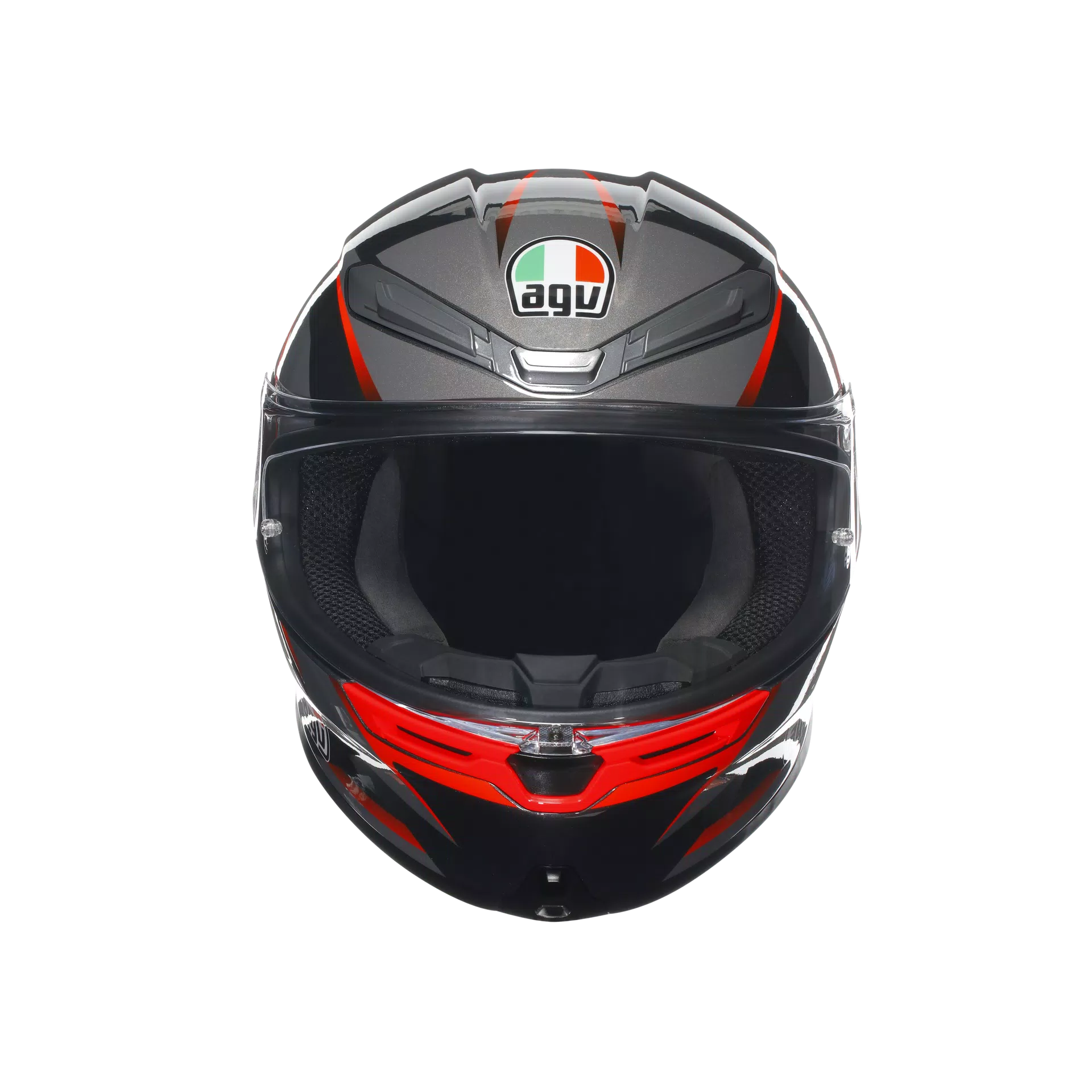 Capacete AGV K6 S Slashcut Preto/Cinza/Vermelho | 2118395001014 