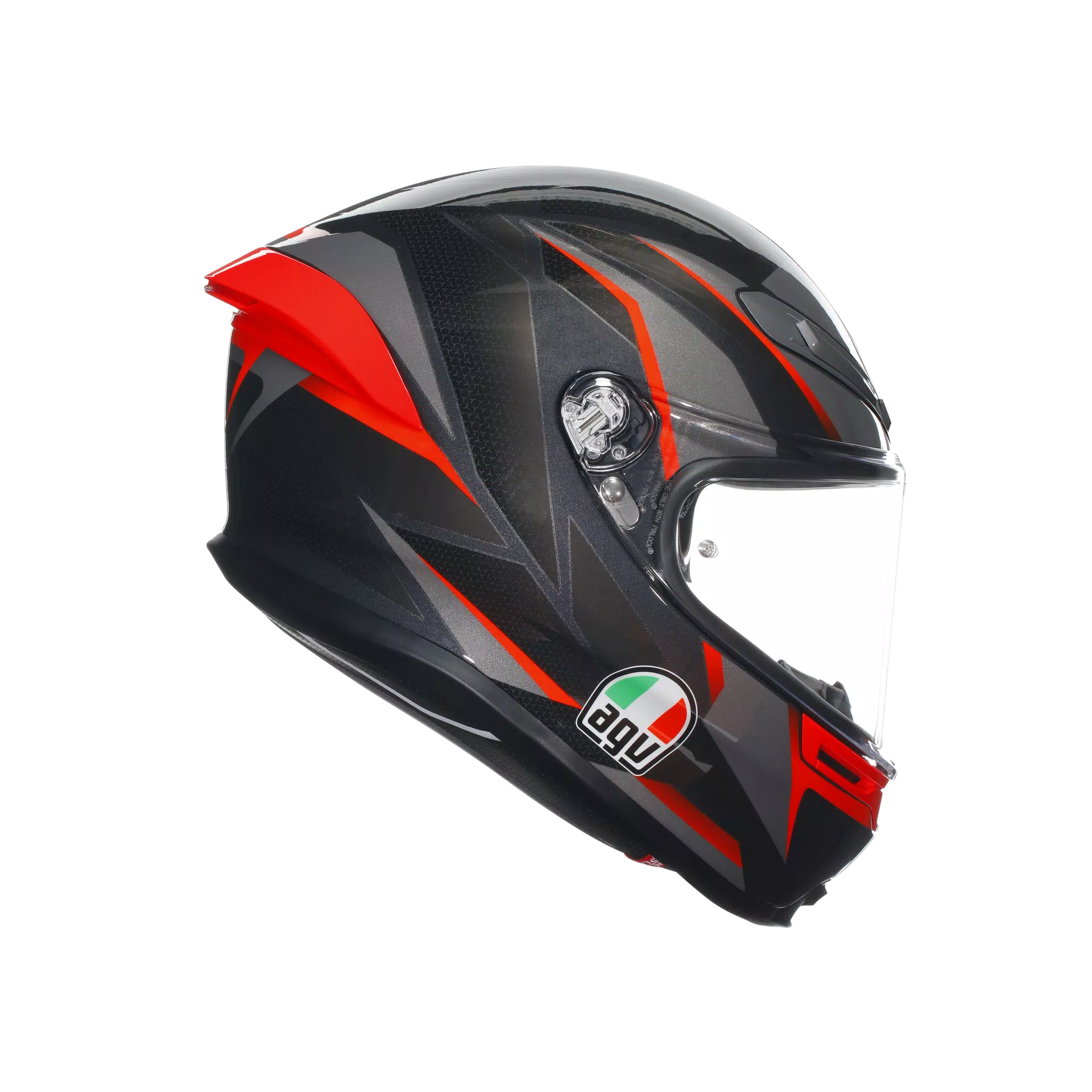 Capacete AGV K6 S Slashcut Preto/Cinza/Vermelho | 2118395001014 
