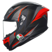 Capacete AGV K6 S Slashcut Preto/Cinza/Vermelho | 2118395001014 