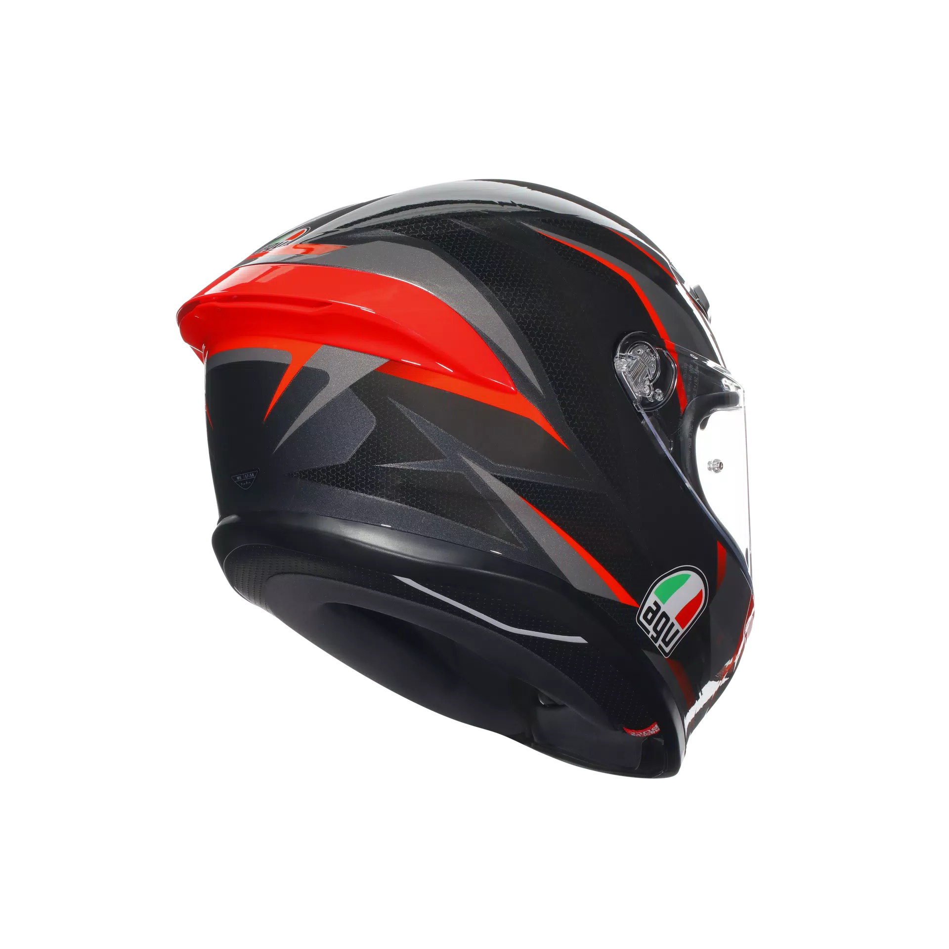 Capacete AGV K6 S Slashcut Preto/Cinza/Vermelho | 2118395001014 