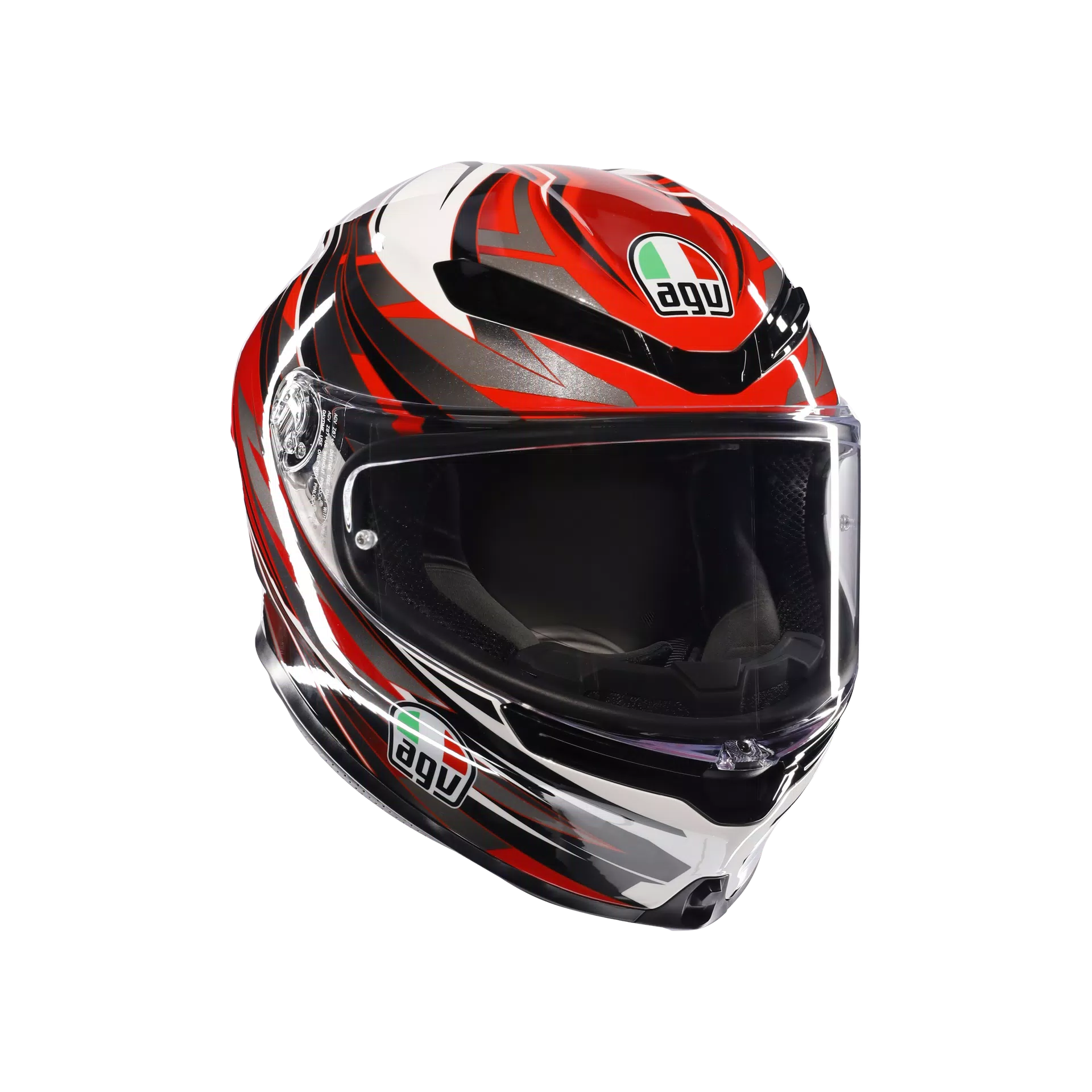Capacete AGV K6 S Reeval Branco/Vermelho/Cinza | 2118395001023 