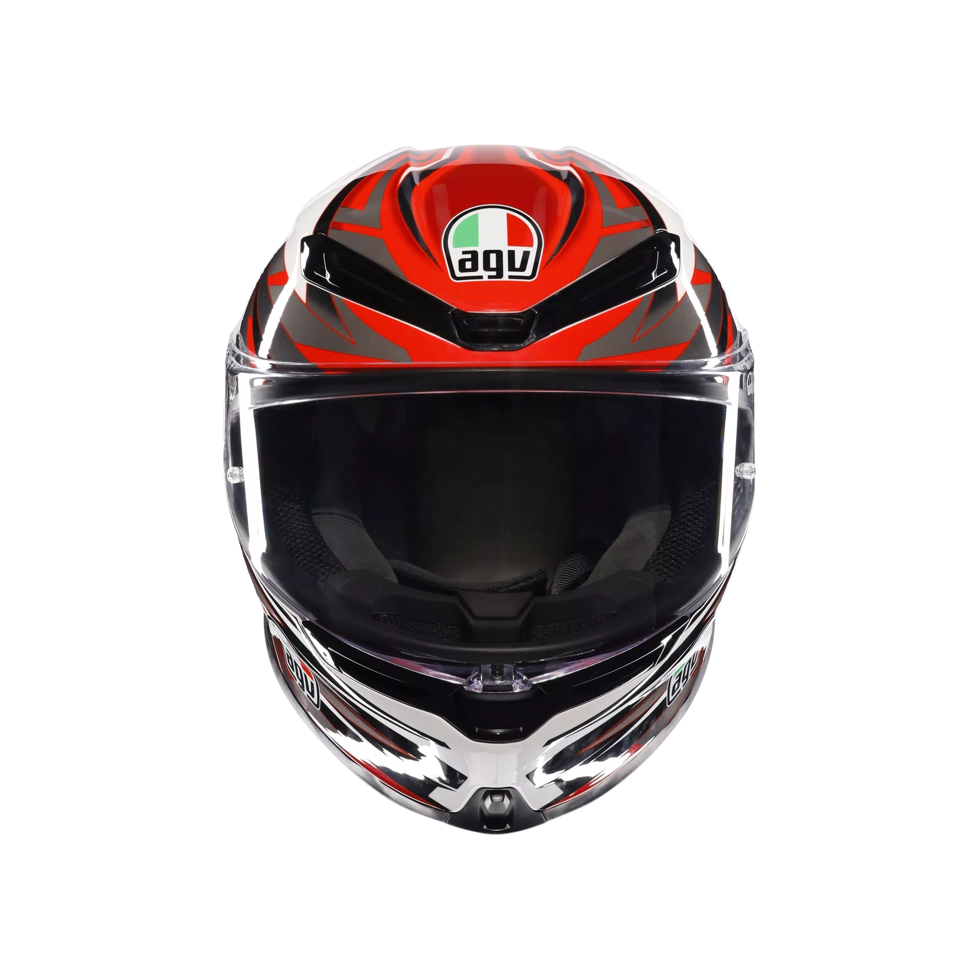 Capacete AGV K6 S Reeval Branco/Vermelho/Cinza | 2118395001023 