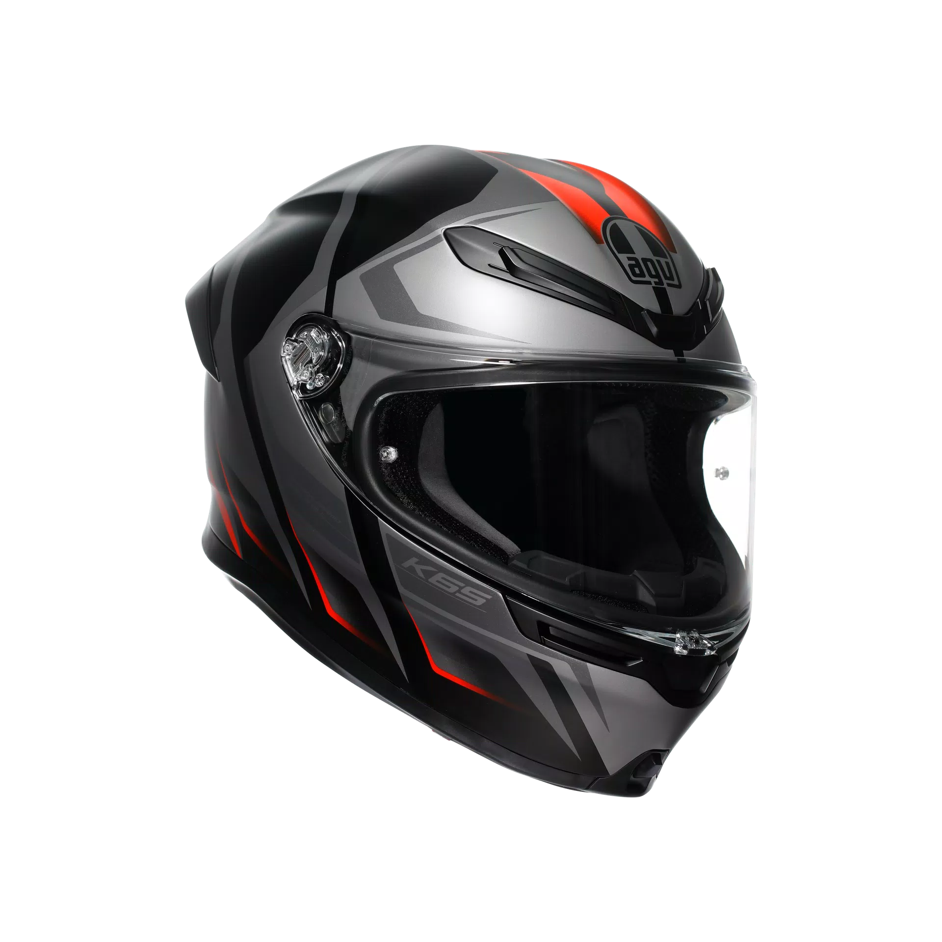 Capacete AGV K6 S Karve Matte Preto/Cinza/Vermelho | 2118395001024 