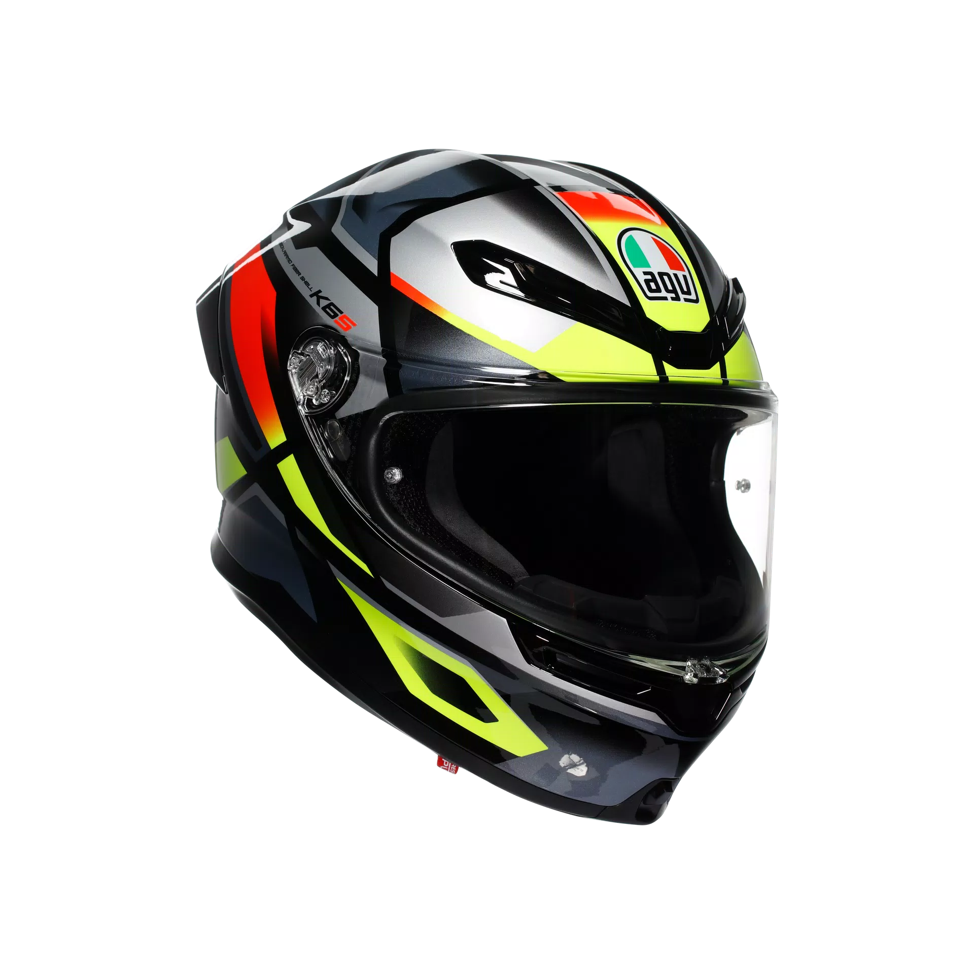 AGV K6 S Capacete Erazer Preto/Vermelho/Amarelo Fluorescente | 2118395001026 