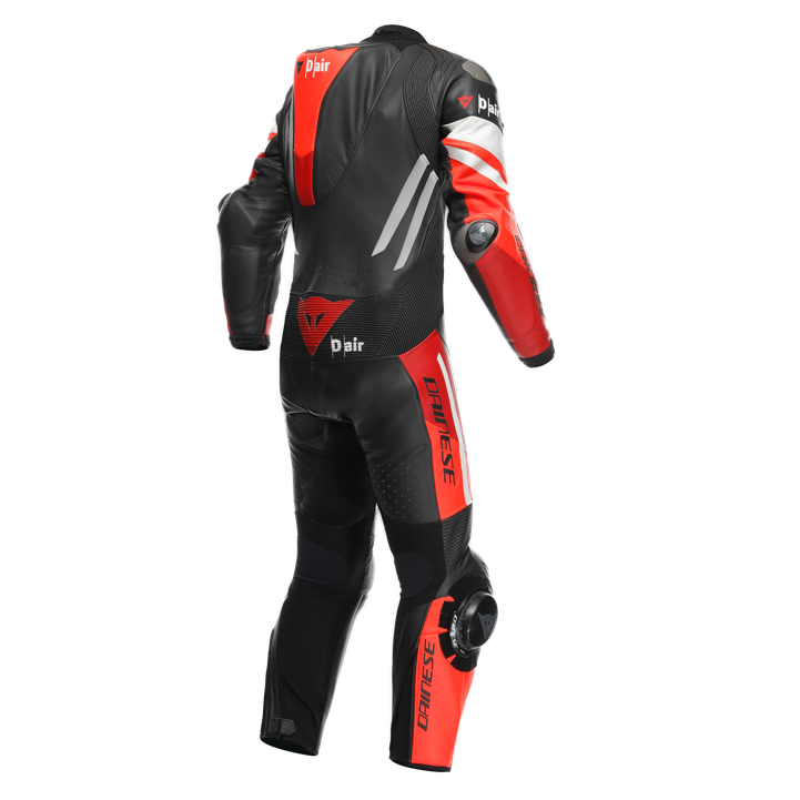 Dainese Misano 3 D-AIR® Macacão de Couro – Macacão de Corrida com Airbag Perfurado | Masculino | Vermelho 
