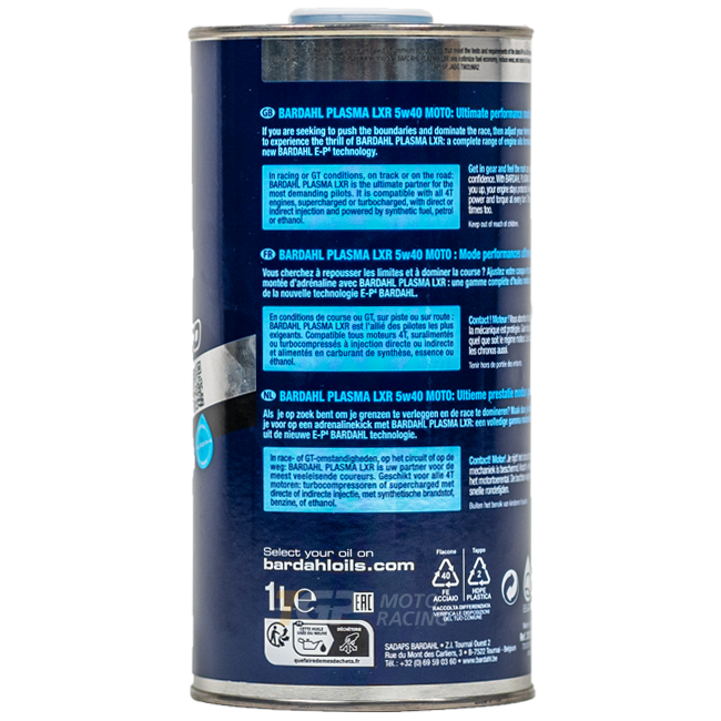 Bardahl 5W40 Plasma LXR - 1 Litro de Óleo Premium 