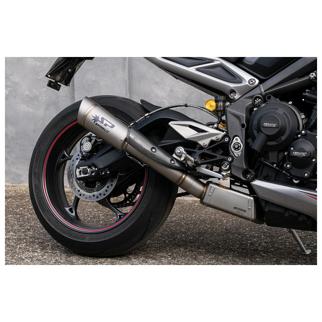 Spark Exhaust Halbkomplette Anlage Satz Grid-O Euro5 High Lateral Mount Triumph Street Triple 765 R/RS (20-22) GTR0505TOM