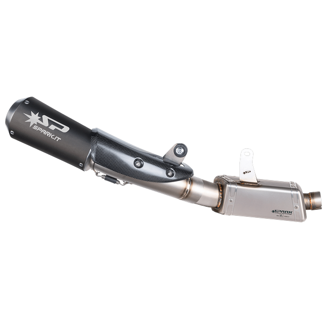 Spark Exhaust Halbkomplette Anlage Satz Moto GP Dark Euro5 High Lateral Triumph Street Triple 765 R/RS (20-22) GTR0506DOM