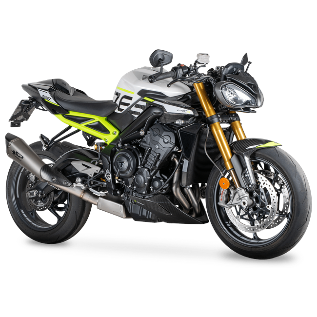 Spark Exhaust Komplettanlage Konix Evo Euro5+ Lateral Black Ceramic Triumph Street Triple 765 R/RS (23-26) GTR8826BOM