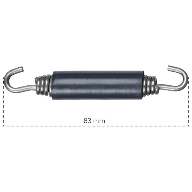 Spark Exhaust Schelle Universal Spring 83 mm Rubber Sleeve MOLLA06