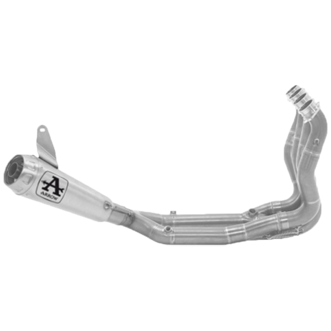 Sistema de escape completo Arrow Pro-Race Low em aço inoxidável para BMW S1000RR K67 (19-26) 71204CP 