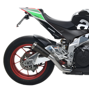 Kit de Escape Arrow Slip-On Pro-Race em Aço Inoxidável Escuro para Aprilia RSV4/RR/RF (17-18) 71214PRN 