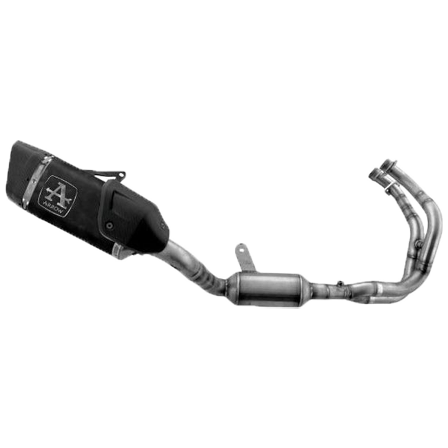 Sistema de escape completo Arrow Pista em aço inoxidável Dark para Yamaha YZF-R7 (21-25) 71958PKNW 