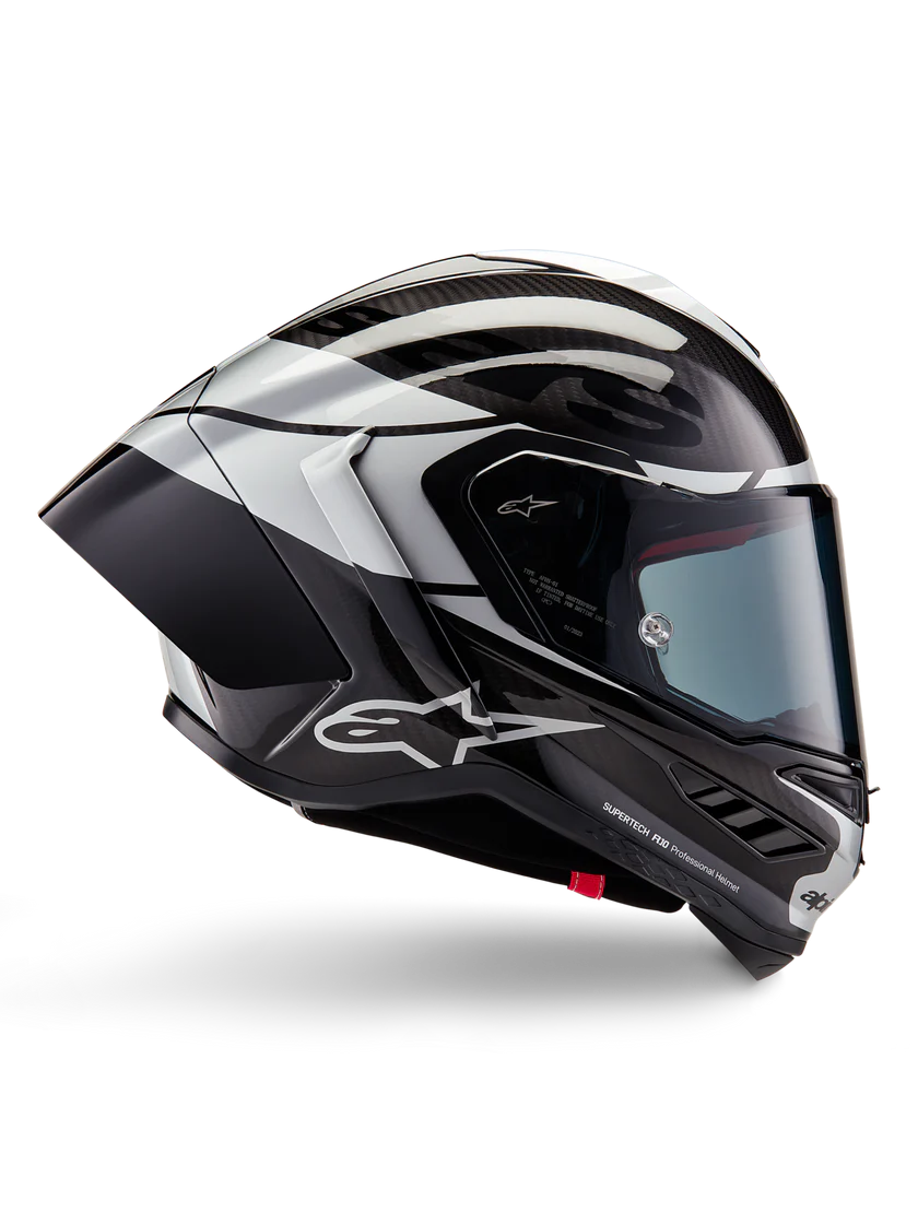 Capacete Alpinestars Supertech R10 Element Carbono Carb Preto Prata 8200324-1368 