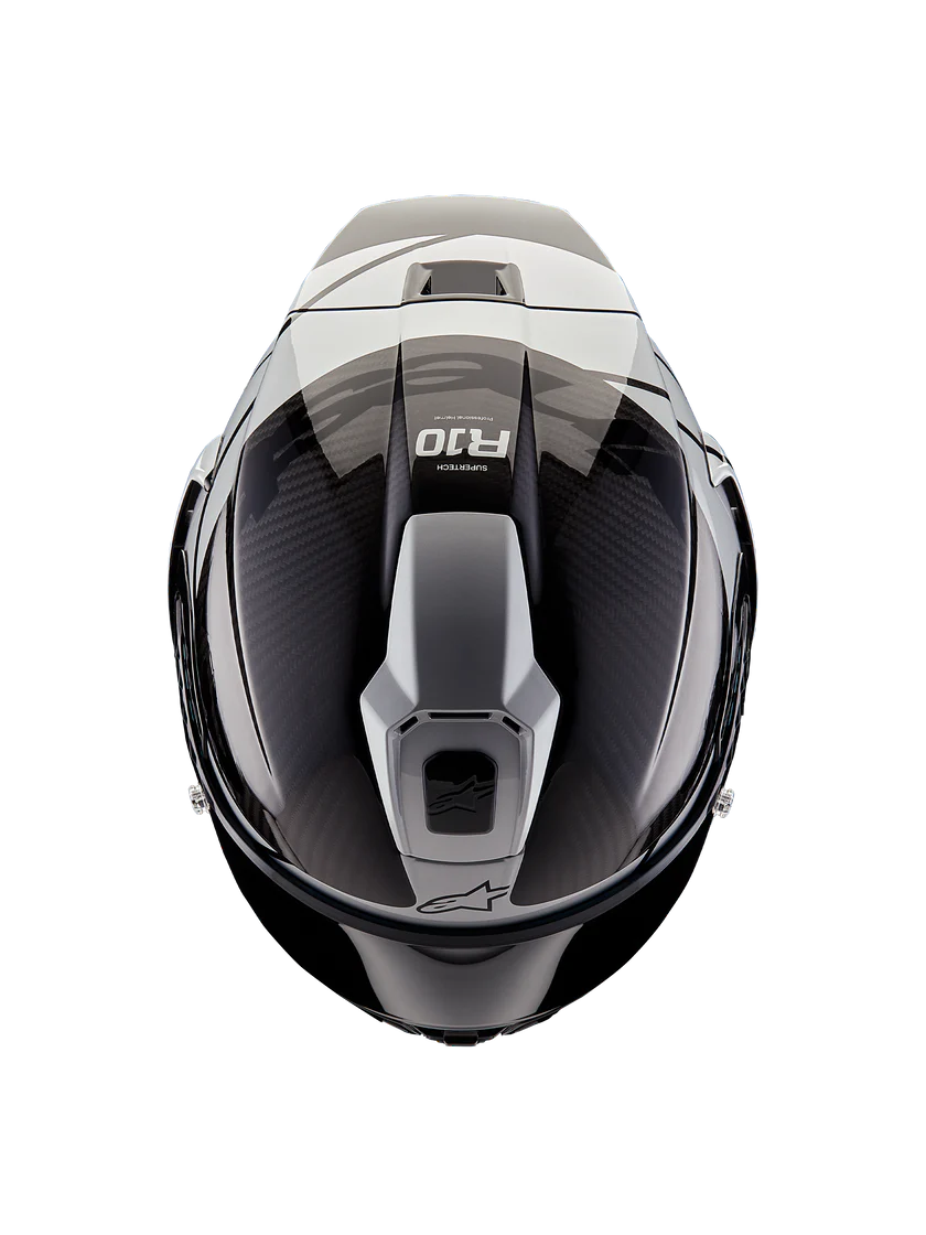 Capacete Alpinestars Supertech R10 Element Carbono Carb Preto Prata 8200324-1368 
