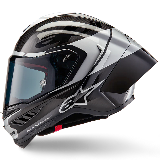 Capacete Alpinestars Supertech R10 Element Carbono Carb Preto Prata 8200324-1368 