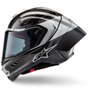 Capacete Alpinestars Supertech R10 Element Carbono Carb Preto Prata 8200324-1368 