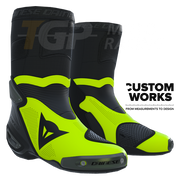 Botas de Moto de Corrida e Estrada Dainese Axial 2 Air | Homem | Preto / Amarelo Fluor | Custom Works 