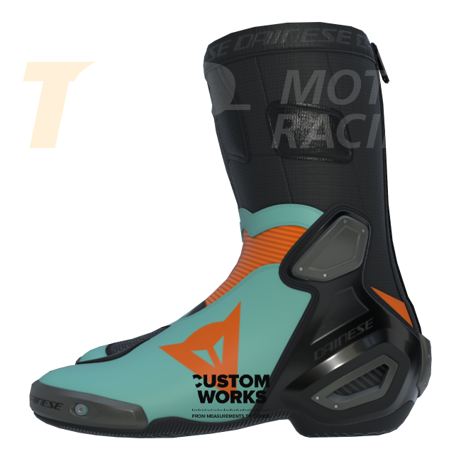 Botas de moto de corrida e estrada Dainese Axial 2 | Homem | Fluoror/Preto | Custom Works 