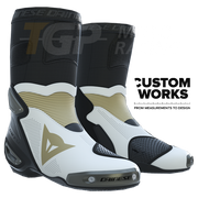 Botas de Moto de Corrida e Rua Dainese Axial 2 Air | Homem | Pérola-branco / Magnésio | Custom Works 