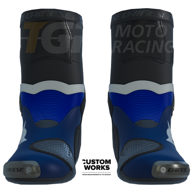 Dainese Axial 2 Racing e botas de motociclo de estrada Prima Pramac Yamaha MotoGP Replica | Homem | Roxo / Azul Yamaha / Branco | Custom Works 