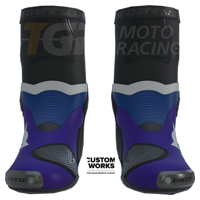 Dainese Axial 2 Racing e botas de motociclo de estrada Prima Pramac Yamaha MotoGP Replica | Homem | Roxo / Azul Yamaha / Branco | Custom Works 