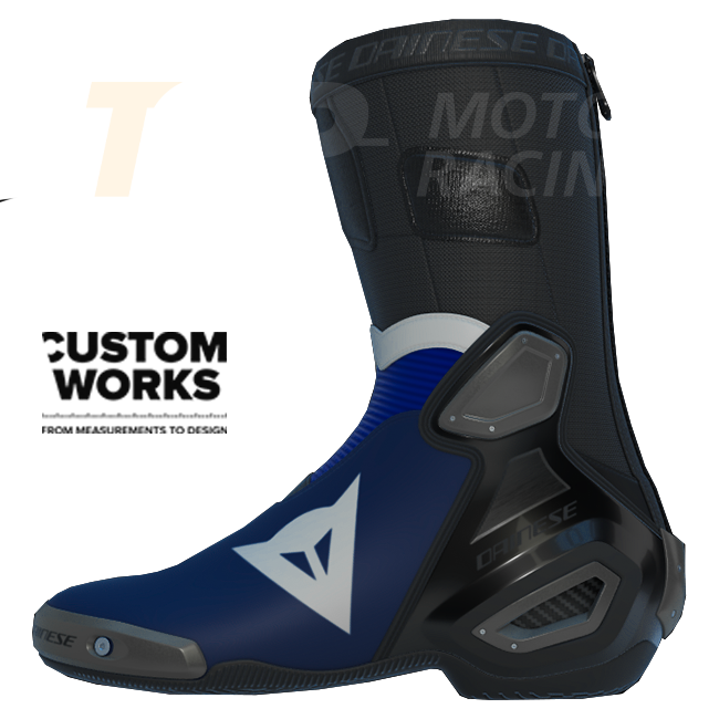 Dainese Axial 2 Racing e botas de motociclo de estrada Prima Pramac Yamaha MotoGP Replica | Homem | Roxo / Azul Yamaha / Branco | Custom Works 