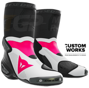 Botas de motociclo de corrida e estrada Dainese Axial 2 Air | Homem | Fuxia / Branco | Custom Works 