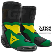 Botas de Moto Dainese Axial 2 Racing e Street | Homem | Verde Floresta / Amarelo | Custom Works 
