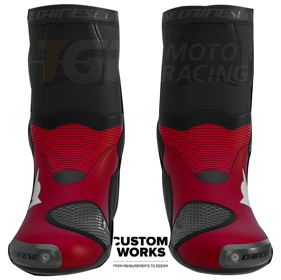 Botas de Moto Racing e Estrada Dainese Axial 2 Nicolò Bulega Replica 2026 | Homem | Vermelho / Branco Dainese | Custom Works 
