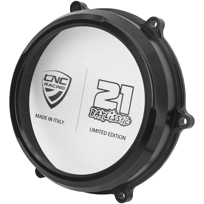 Tampa de embreagem transparente Troy Bayliss Edição Limitada CNC Racing Ducati Panigale V4/S (25-26) CA210TB 