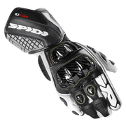 Luvas de couro de corrida Spidi Carbo Kangaroo para motocicleta | Masculino | Preto-Branco | A216011 