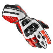 Spidi Carbo Track Evo Luvas de Couro para Motociclismo | Homens | Vermelho | A203014 