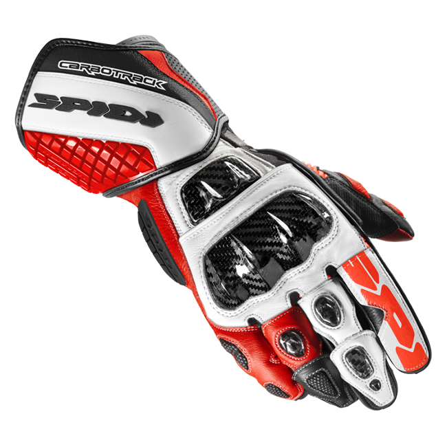 Spidi Carbo Track Evo Luvas de Couro para Motociclismo | Homens | Vermelho | A203014 