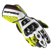 Spidi Carbo Track Evo Luvas de Corrida em Couro para Motociclos | Homem | Preto/Amarelo-neon | A203394 