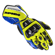 Luvas de pele de corrida Spidi Carbo Track Evo | Homens | Azul/Amarelo | A203477 