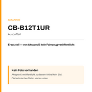 Akrapovic Auspuffteil CB-B12T1UR — Platzhalter, kein Herstellerfoto verfügbar