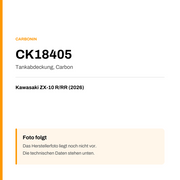 Tankabdeckung Carbon Carbonin Kawasaki ZX-10 R/RR (2026) CK18405 — Platzhalter, Herstellerfoto folgt
