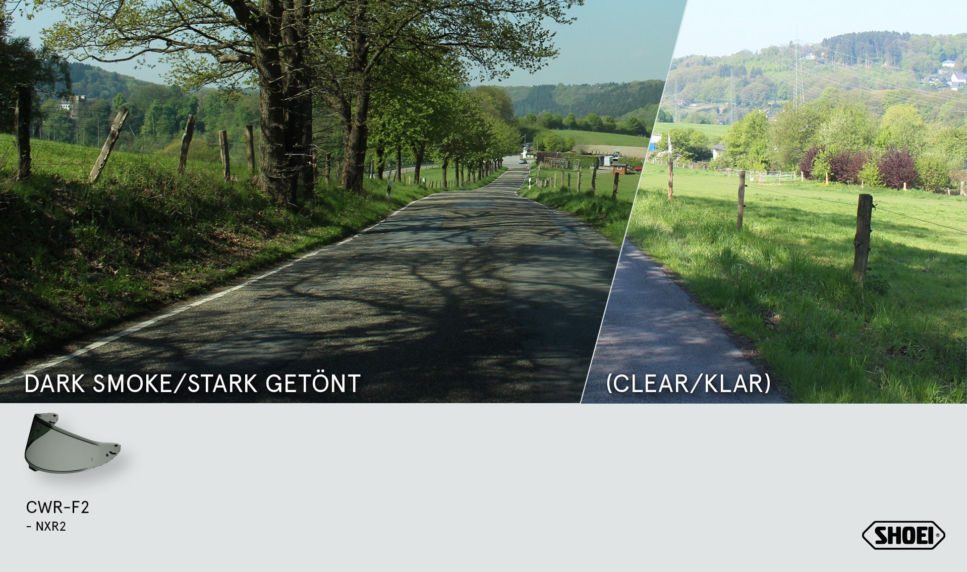 Visor Shoei X-SPR PRO (CWR-F2PN) fortemente escurecido 