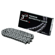 Corrente EK 520 R/3D Cromada NX-Ring aberta com fecho de rebite – 110 a 120 elos 