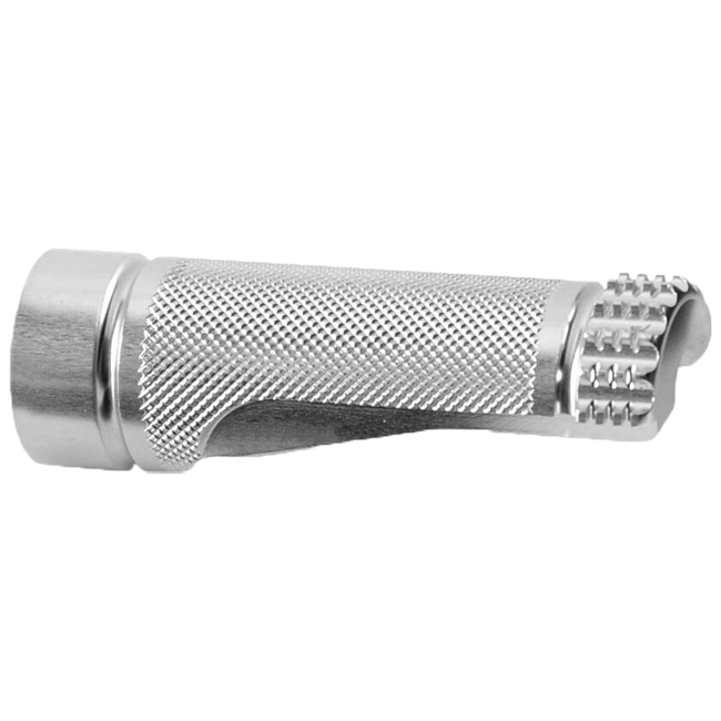 LighTech Peça de reposição do apoio de pé fixo 75 mm – Prata/Preto | FTR1098 