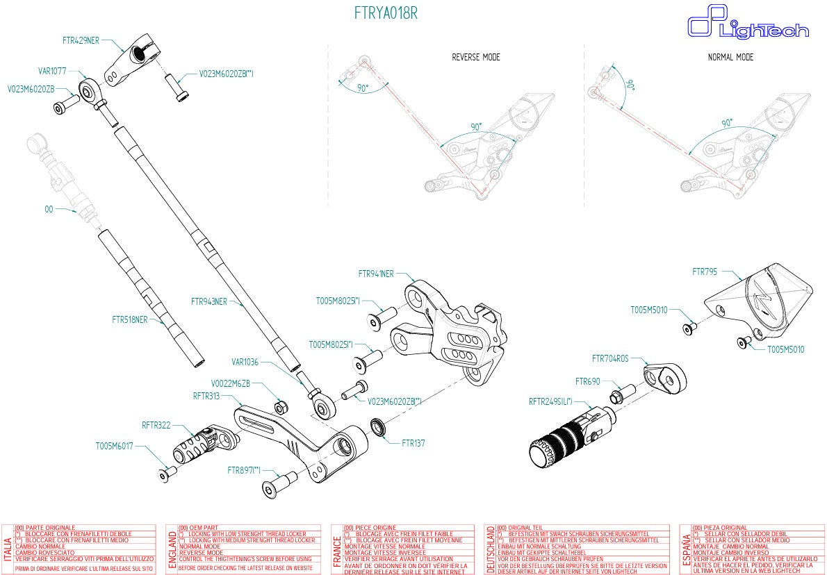Sistema de escape R LighTech Yamaha YZF-R7 (22-25) FTRYA018R 