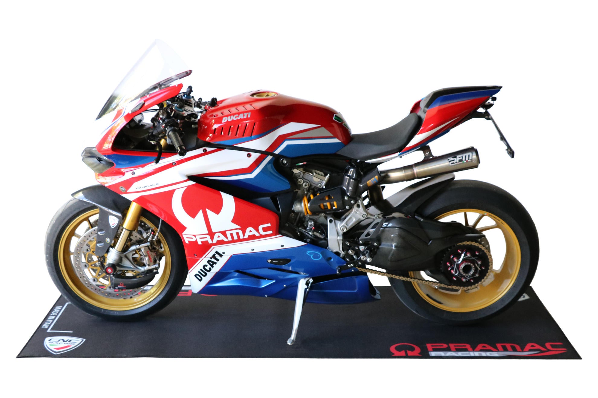 Tapete para Boxe e Garagem de Motocicleta 220 x 80 cm Pramac Racing Edição Limitada CNC Racing GA003BPR 